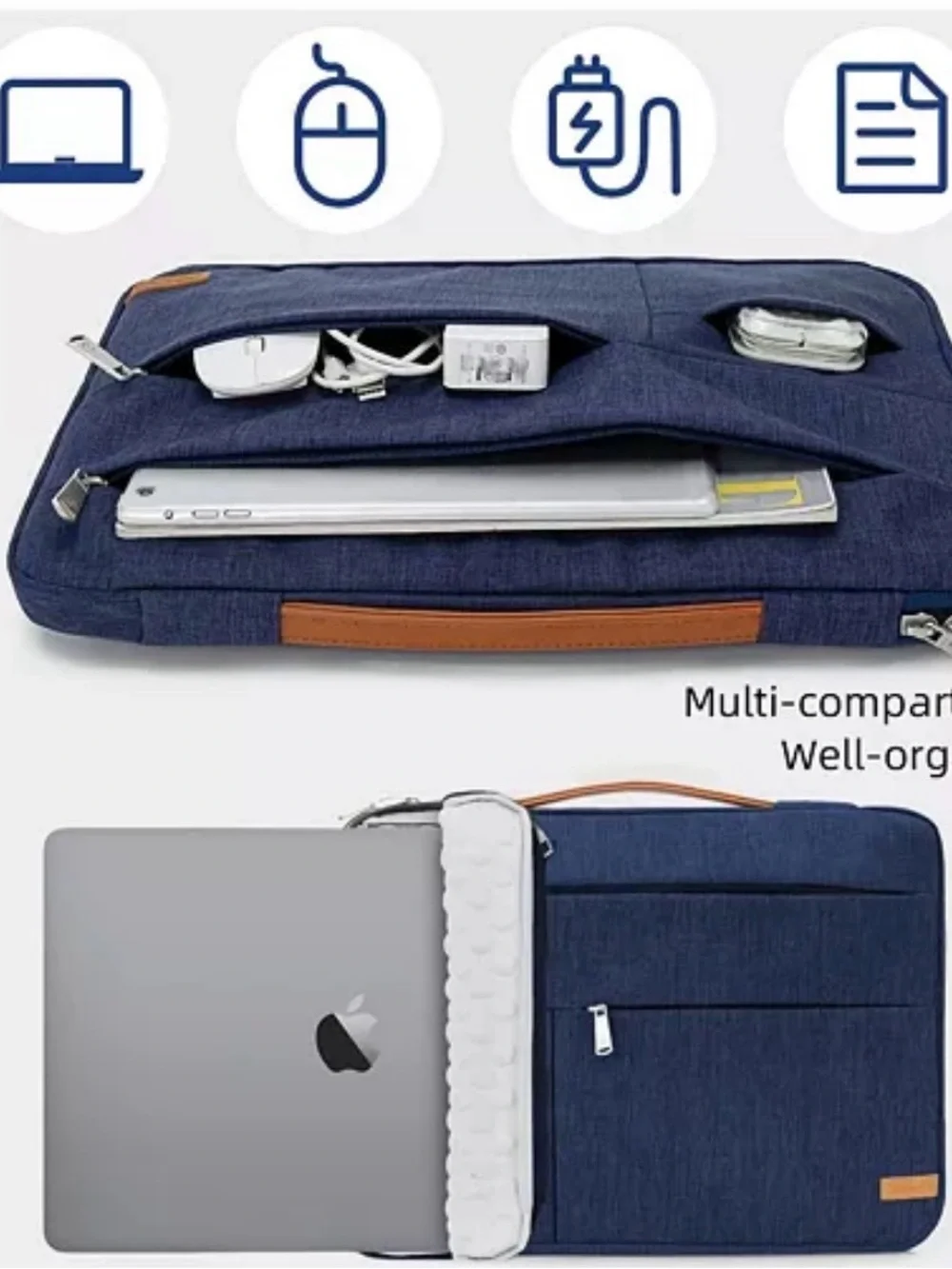 KINGSLONG 16-inch Laptop Sleeve Water Repellent Canvas shockproof anti-static